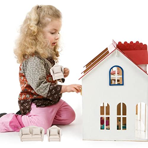 Sofá Casa Bonecas, Sofá Em Miniatura Em Escala 1:12, Mini Sofá Feito à Mão Mobília Da Sala Estar Ace