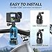 KDD Action Camera Clamp Mount - Adjustable Bike Handlebar Pole Clip, Motorcycle Tube Adapter Accessory, Clamp Opening Diameter 0.6