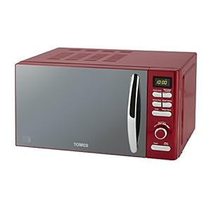 Tower T24019R Infinity Digital Solo Microwave with 6 Power Levels, 8 Auto Cook Options, 60 Minute Timer, Defrost…