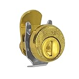 Salsbury Industries 4190 Replacement Lock for Locking Column Mailbox and Modern Mailbox with 2 Keys, Gold Finish