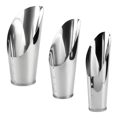 3Pcs Stainless Steel Soil Scoop Set - Bonsai Shovel Tools for Repotting, Succulent Planting...
