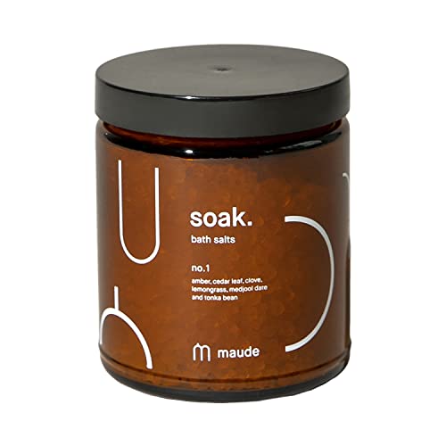 Maude Soak No. 1 - Nourishing Mineral Bath Salts For Solo Or Partner Bath Soaks - Rejuvenating & Moisturizing Bath Soak Made Of Hand-Harvested Coarse Dead Sea Salt Crystals + Vitamins (8 Oz) #TOP6