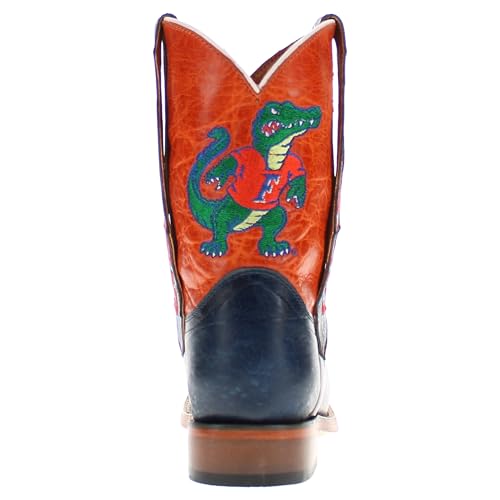 Vaccari Kids Dakota Genuine Leather Mascot Embroidery Square Toe Officially Licensed NCAA League Toddler/Kids Boots4