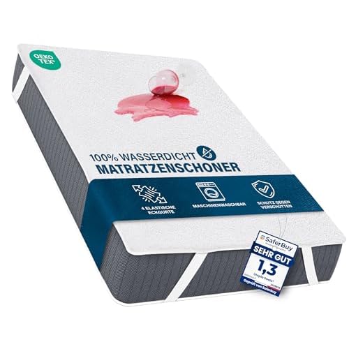 Utopia Bedding Wasserdichter Matratzenschoner - Atmungsaktiv Frottee Baumwolle Oberteil (140 x 200 cm)