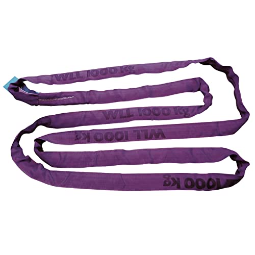 Kerbl Rundschlinge (Umfang 2 m, Farbe violett, Zugkraft direkt 1000 kg/umgelegt 2000 kg, Transporthilfe für Holz, Hebeschlinge, Schlupf) 37712