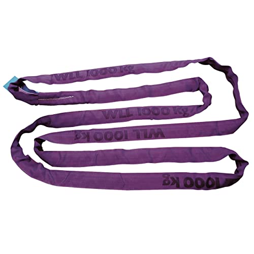 Kerbl Eslinga Redonda (Circunferencia 2 m, Color Violeta, Fuerza de tracción Directa 1000 kg / 2000 kg, Ayuda de Transporte para Madera, Eslinga de elevación, Deslizamiento) 37712