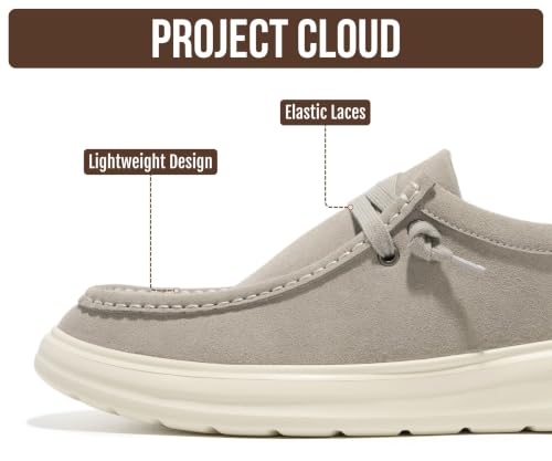 Image of Project Cloud Genuine Leather Loafers for Men - Non-Slip Mens Shoes (Dante) | High Density SmartFoam Insole Mens Loafers - Lightweight Sneakers for Men Footwear and Water Resistant Mens Sneakers