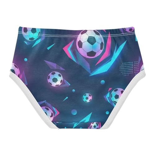 Soccer Balls Neon Blue Toddler Underwear Girls, Girls' Underwear, 2T–8 Years2