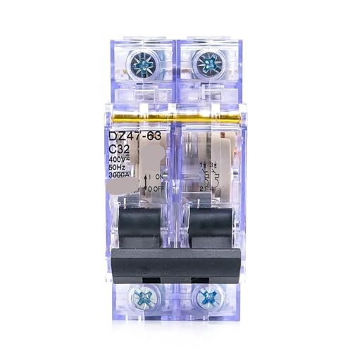 Disjoncteur transparent DZ47-2P 32A 230V 400V protection court-circuit