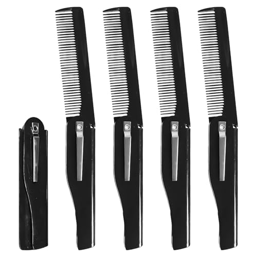 5 Peines Para Barba Negros, Peine Plegable, Peine Para...