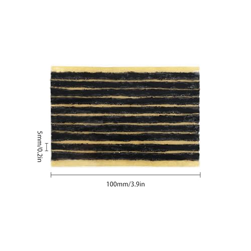 Image of TS-135D100 Tubeless Car Flat Tire Repair Plugs Tire Repair Strings Rubber Strips 1 /8 inch x 4 inch Black 100 Strips