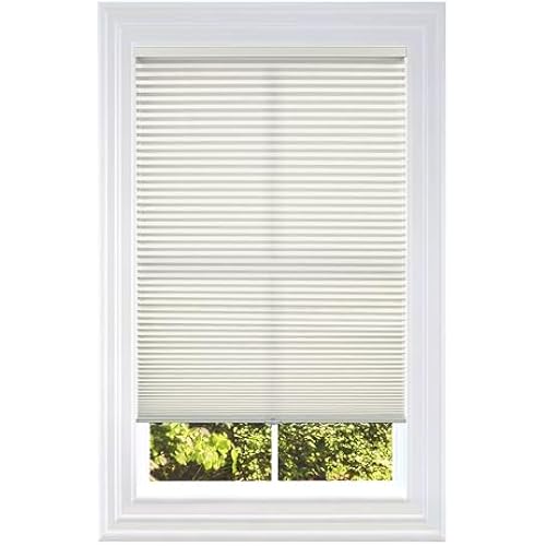 BlindsAvenue Cordless Cellular Shade, White Dove, 26.5" W x 48" H