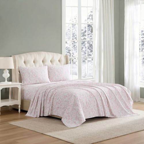 Image of Laura Ashley - Cotton Queen Sheet Set with Pillowcases, Deep Pocket