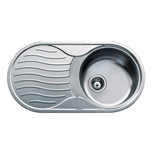 Fregadero encastrado de acero inoxidable 18/10 TEKA DR 80 1C 1E 2