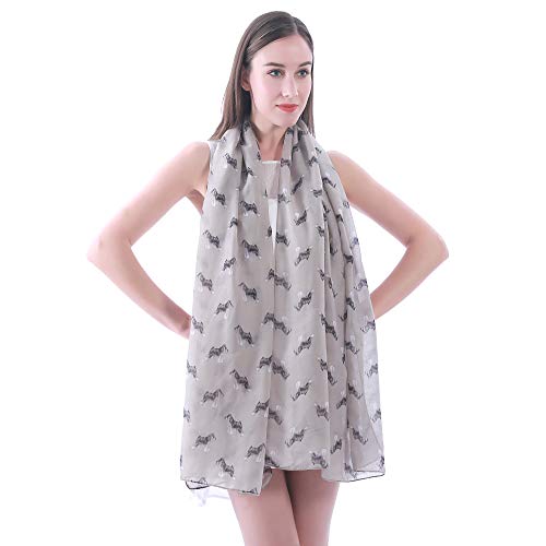 Miniature Schnauzer Dog Print Women's Scarf Shawl Wrap Lightweight3