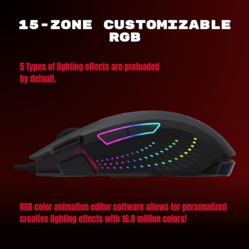 Image of Bloody J90s RGB Gaming Mouse, High Precision 8000 CPI, 150 IPS, 25g Acceleration, 12 Customizable Buttons, Ambidextrous