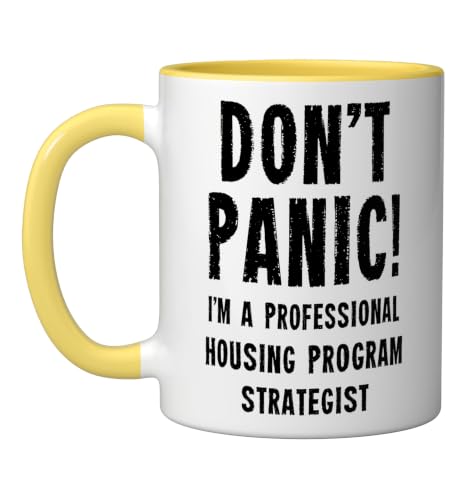 Housing Program Strategist Ceramic Mug, Yellow/White
