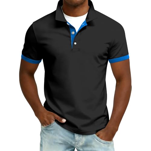 Ropa Golf Hombre, Leñador Surf Verano Fitness Antisudor Transpirables Deportivos Deportivo Poliester Trabajo Elegante Hawaiana Tallas Grandes Running Camiseta Hombre Talla Grande,L