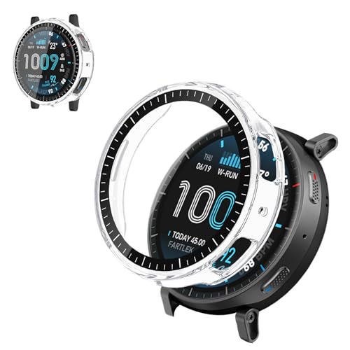 For Amazfit Active Max �p �P�[�X �ی�P�[�X�ƃJ�o�[ KONXISA Amazfit Active Max �J�o�[+�t�B���� ��̌^�iPC�P�[�X+�K���X�t�B�����j�����ߗ� �C�菝�h�~ �Ռ��z�� �����[�d�\ �S�ʕی� ���E�ȒP�i�N��