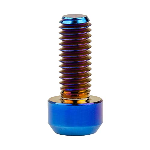 Image of Titanium Torx Square Head M6 x 10 15 20 25 30 35 40 45 50 60 65 70 80mm Screw Pack of 5 (Burn Blue, M6x15mm)