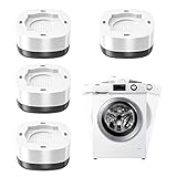 Sagittar Schwingungsdämpfer Vibrationsdämpfer Waschmaschine Füße, Antivibrationsfüße für Washer und Trockner, Gummifüße Waschmaschinen Dämpfer, Rutschfeste Anti Vibration Pads 4 StüCk Weiß