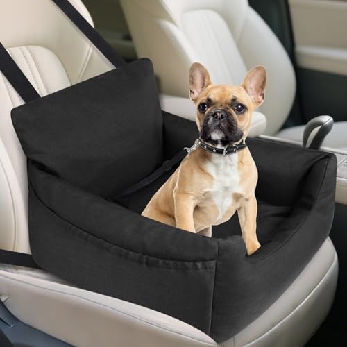 Ezvsevuo Seggiolino Auto per Cani di Piccola Taglia, 54x52x35cm -