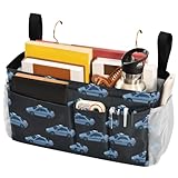 FRODOTGV Organizador de cama lateral con bolsillo para gafas, libros, teléfonos móviles, llaves, coche de policía, manada, color negro FRODOTGV Organizador de cama lateral con bolsillo para gafas, libros, teléfonos móviles, llaves, coche de policía, manada, color negro