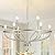 30" Brushed Nickel Chandelier, 9-Light Industrial Chandelier for Dining Room Lighting Fixtures Hanging, Pendant Lights for Kitchen Island, Kitchen Island, Bedroom and Entryway (Bulbs Not Included)