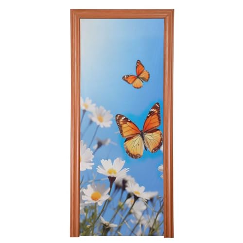 GOODOLD Spring Door Cover Fabric Door Window Wall Decoration Front Door or Indoor Home Holiday Party Decor, 32 x 79 Inch