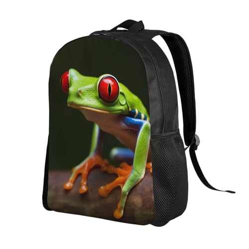 Red Eyes Tree Frogs Laptop Backpack 16.1Inch Casual Daypack Work Bag College Computer Bag Gift for Men Women2