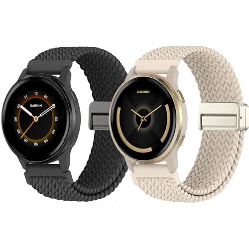 LeyuBand 22mm iCCoh 2{pbN Garmin Venu 3/4 EHb`oh 45mm Venu 2 Vivoactive 4 Forerunner 265/255/255 ~[WbN fB[X Y