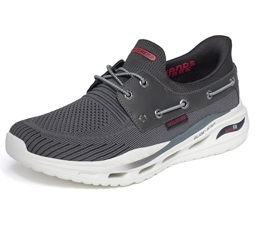 Skechers Men's Knitted Bungee Lace Slip-On Sneakers