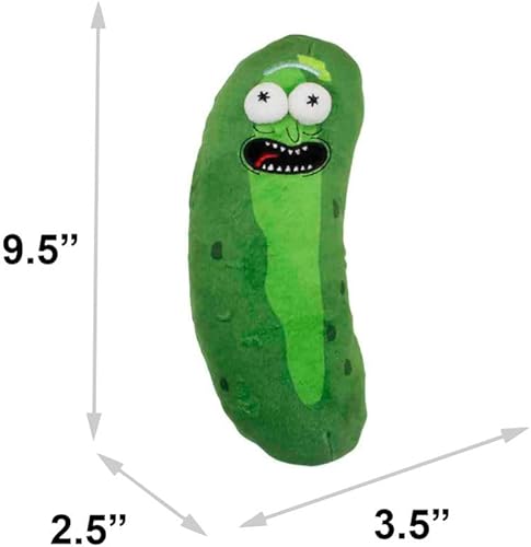 Miniatura 4 de Buckle-Down Dog Toy, Comedy, Plush Squeaker Rick and Morty Pickle Rick Greens, DTPT-RMYR 10" x 3"