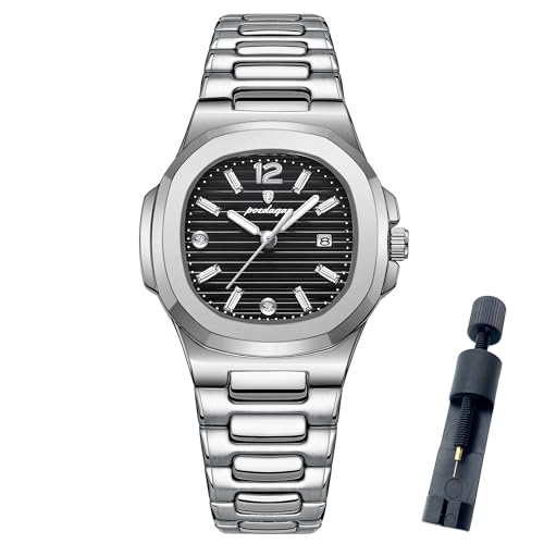 Montre bicolore femme élégante en acier inoxydable idéale du bureau aux sorties décontractées