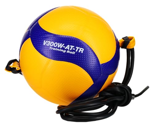 Mikasa V300W-AT-TR Official Size, tethered Training Volleyball,Blue/Yellow - Thumbnail 4