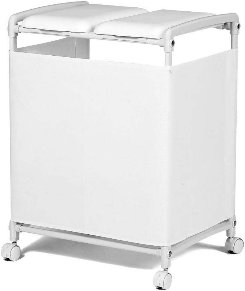 分別ゴミトラック ゴミ袋ラック 蓋付き 大容量 取り外し可能 便利 2コンパートメント ホルダー付き キャスター付き 自宅用 寝室