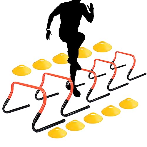 Adjustable Height Hurdle Agility Training Hurdle Set of 5 Set of 10