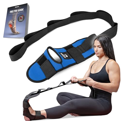 DMoose Fitness Yoga Strap - Yogagurt Faszien Strecker Wadenstrecker & Fußstrecker bei Plantarfasziitis Muskelverspannung Knöchelverletzung - Übungsschlaufe zum Dehnen der Beinmuskulatur