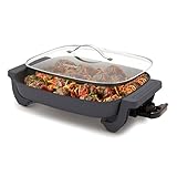 GreenPan Advanced 12” X 15” Electric Skillet with Lid, 7QT Capacity for Family Meals, Healthy Ceramic Nonstick PFAS-Free Coating, Fry, Sauté, Steam, Simmer, Sear, Stir Fry, Dishwasher Safe, Graphite