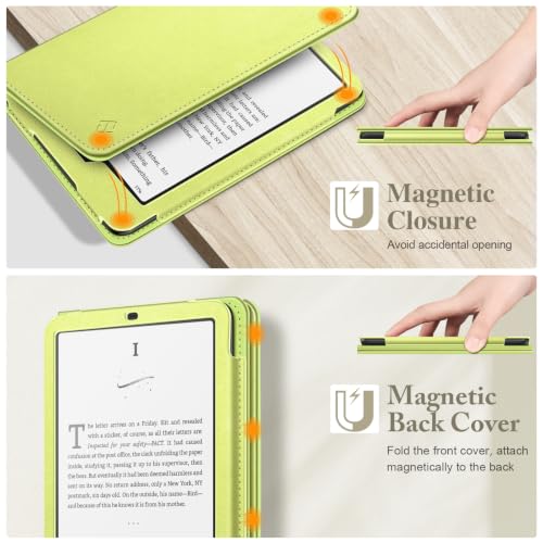 Image of Fintie Case for 7 inch /6.8 inch Kindle Paperwhite(12th /11th Generation-2024 /2021) and Kindle Colorsoft Signature Edition -Slim Foldable Stand Cover Auto Wake /Sleep for Paperwhite 2024, Citrus