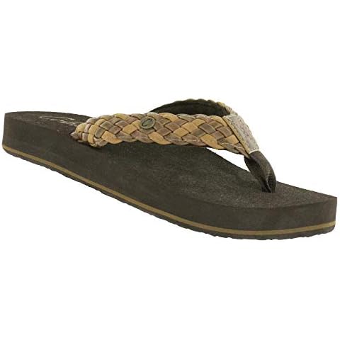 Cobian Women's Braided Bounce Natural Flip Flop. 9 Cover