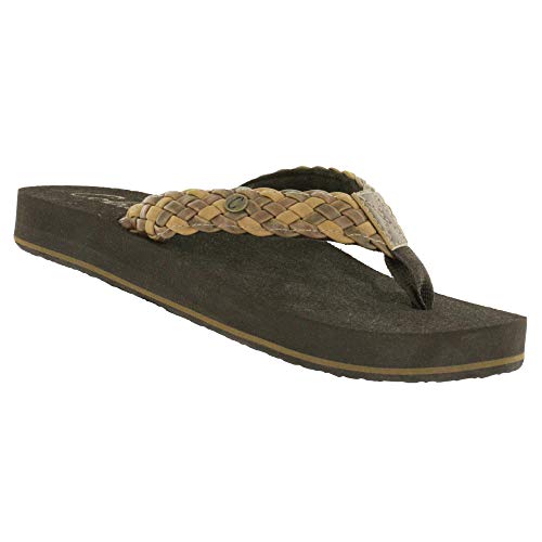 Cobian Women's Braided Bounce Flip Flop, Natural, 9 UK/9 M US