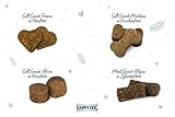 Happy Dog Adventskalender - Getreidefreie Snacks, Ideal zum Verwöhnen, Ohne Zuckerzusatz und Zusatz von Konservierungsstoffen, Vier Verschiedene Sorten köstlicher Hundeleckerlies