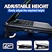 NAGAN Laptop Cooling Pad with 6 Fans, Ergonomic USB Powered Cooling Pad for Laptop with Dual USB 2.0 Ports, Height-Adjustable, Metal Mesh Gaming Notebook Cooler, Fits 15-17.3 inch Laptops