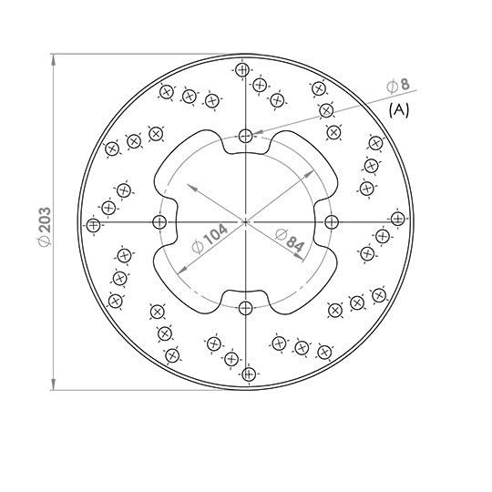Disco Freno Moto Ar NG Compatible Con Xpower / TZR 50 -2002 (D. 203)