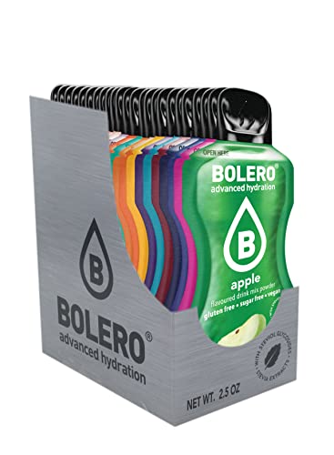 Bolero boissons MIX STICKS 24x3g I boisson rafraîchissante en poudre sans sucre édulcorée à la stévia | pour diabétiques et sportifs | boisson hypocalorique à la vitamine C