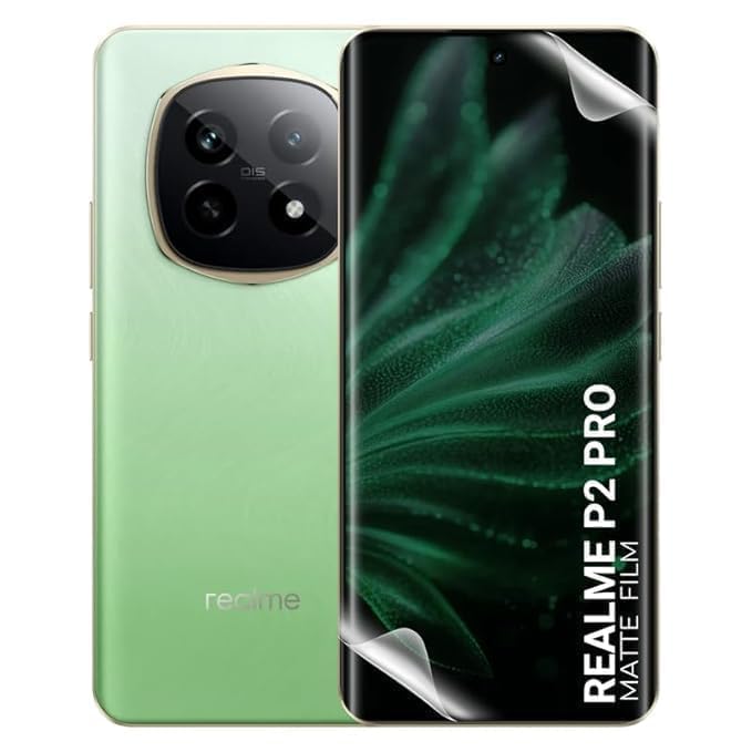 Image of BLACKSHEEP Matte Screen Protector for Realme P2 Pro Membrane Case Friendly Full Edge to Edge Screen Coverage & Installation Kit