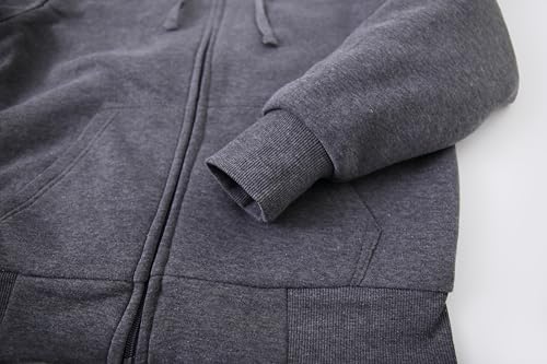 Image of TanBridge Sherpa Fleece Lined Hoodie Big and Tall Plaid Flannel Jacket Winter Coats for Men Zip Up Winter Warm Sweatshirts