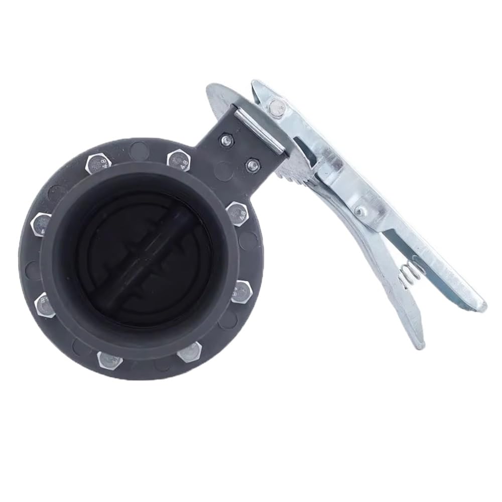 Válvula De Mariposa De PVC De 90mm, 110mm, 125mm, 160mm Y 200mm, Conexión Soldada Por Encastre, Mango De Plástico/galvanizado, For Un Control Eficiente Del Agua De Riego.(Galvanized handle,160mm)