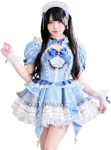 Amazon.co.jp: [Malymoon] コスプレ 魔法少女 マジカル ダマスク 青 赤